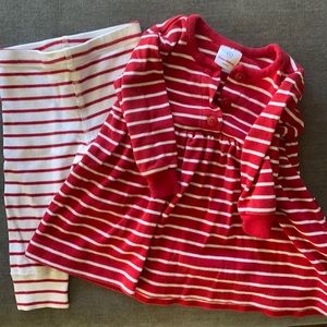 Hanna Andersson Dress and Leggings sz. 70 6-12 mo